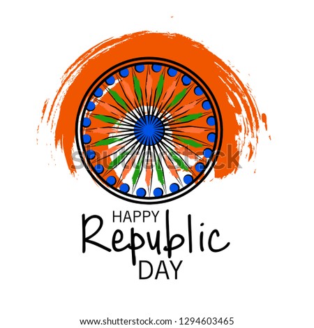Vector illustration of a Background for Indian Republic day concept.