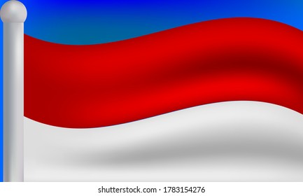 Vektorgrafik-Hintergrund, indonesische Flagge