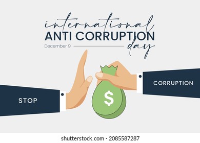 Vector illustration of a Background for International Anti Corruption Day.