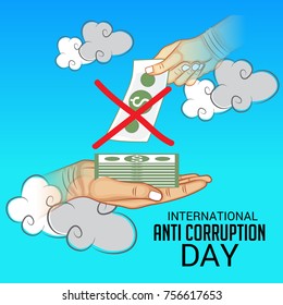 Vector illustration of a Background for International Anti Corruption Day.