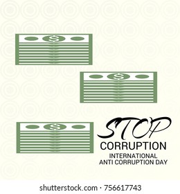 Vector illustration of a Background for International Anti Corruption Day.