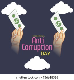 Vector illustration of a Background for International Anti Corruption Day.