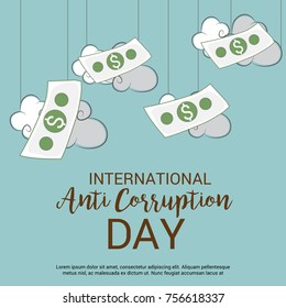 Vector illustration of a Background for International Anti Corruption Day.