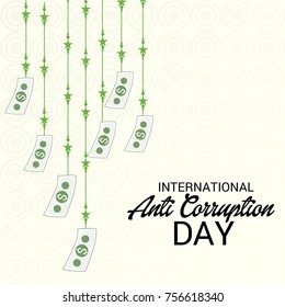 Vector illustration of a Background for International Anti Corruption Day.