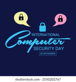Vector illustration of a Background for International Computer Security Day.