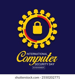 Vector illustration of a Background for International Computer Security Day.