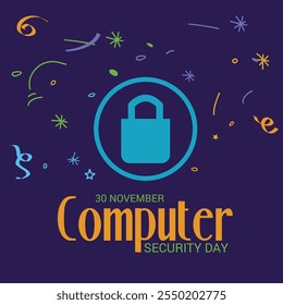 Vector illustration of a Background for International Computer Security Day.