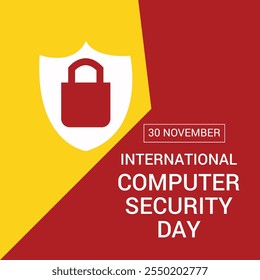 Ilustración vectorial de los antecedentes del Día Internacional de la Seguridad Informática.