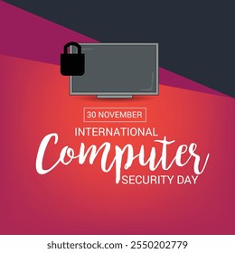 Vector illustration of a Background for International Computer Security Day.