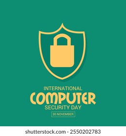 Ilustración vectorial de los antecedentes del Día Internacional de la Seguridad Informática.