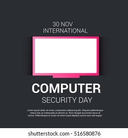 Vector illustration of a Background For International Computer Security Day.