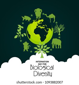 Vector illustration of a Background for International Day for Biological Diversity.