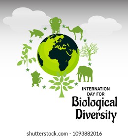 Vector illustration of a Background for International Day for Biological Diversity.