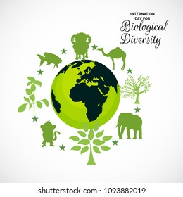 Vector illustration of a Background for International Day for Biological Diversity.