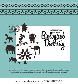 Vector illustration of a Background for International Day for Biological Diversity.
