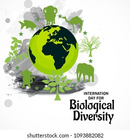 Vector illustration of a Background for International Day for Biological Diversity.