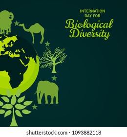 Vector illustration of a Background for International Day for Biological Diversity.