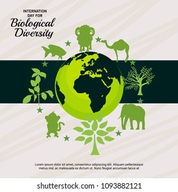 Vector illustration of a Background for International Day for Biological Diversity.