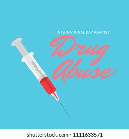 Vector illustration of a Background for International Day against Drug Abuse.