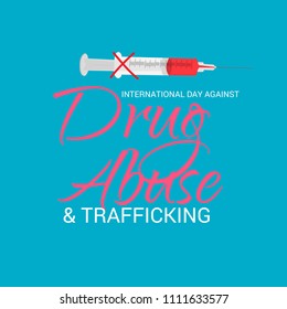 Vector illustration of a Background for International Day against Drug Abuse.