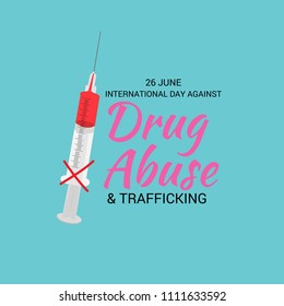 Vector illustration of a Background for International Day against Drug Abuse.