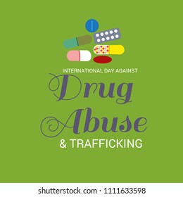 Vector illustration of a Background for International Day against Drug Abuse.
