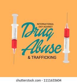 Vector illustration of a Background for International Day against Drug Abuse.