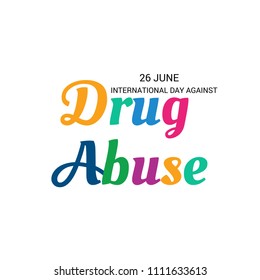 Vector illustration of a Background for International Day against Drug Abuse.