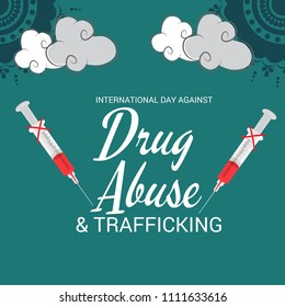 Vector illustration of a Background for International Day against Drug Abuse.