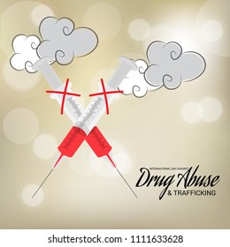 Vector illustration of a Background for International Day against Drug Abuse.