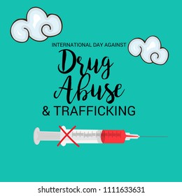 Vector illustration of a Background for International Day against Drug Abuse.