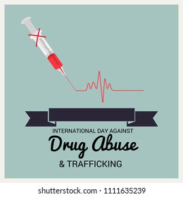Vector illustration of a Background for International Day against Drug Abuse.