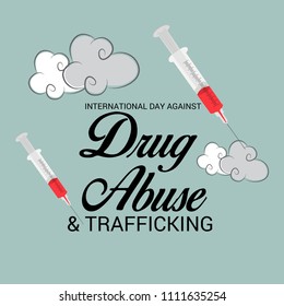Vector illustration of a Background for International Day against Drug Abuse.