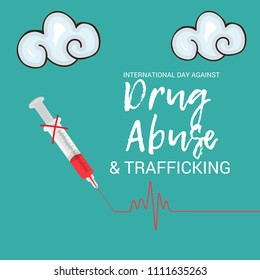 Vector illustration of a Background for International Day against Drug Abuse.