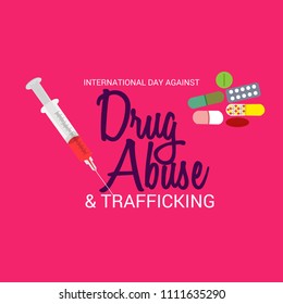 Vector illustration of a Background for International Day against Drug Abuse.