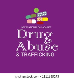 Vector illustration of a Background for International Day against Drug Abuse.