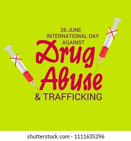 Vector illustration of a Background for International Day against Drug Abuse.
