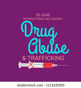 Vector illustration of a Background for International Day against Drug Abuse.