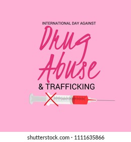 Vector illustration of a Background for International Day against Drug Abuse.