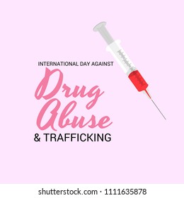 Vector illustration of a Background for International Day against Drug Abuse.