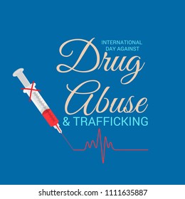 Vector illustration of a Background for International Day against Drug Abuse.
