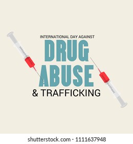 Vector illustration of a Background for International Day against Drug Abuse.