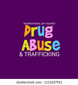 Vector illustration of a Background for International Day against Drug Abuse.