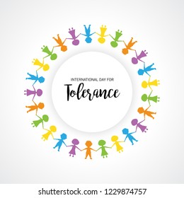 Vector illustration of a Background for International Day for Tolerance.