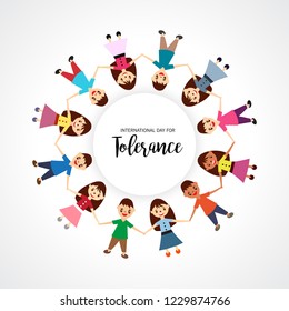 Vector illustration of a Background for International Day for Tolerance.
