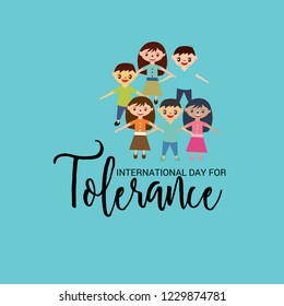 Vector illustration of a Background for International Day for Tolerance.