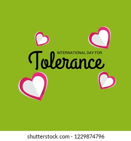Vector illustration of a Background for International Day for Tolerance.