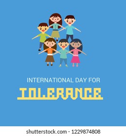 Vector illustration of a Background for International Day for Tolerance.