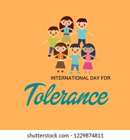 Vector illustration of a Background for International Day for Tolerance.
