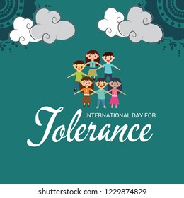 Vector illustration of a Background for International Day for Tolerance.